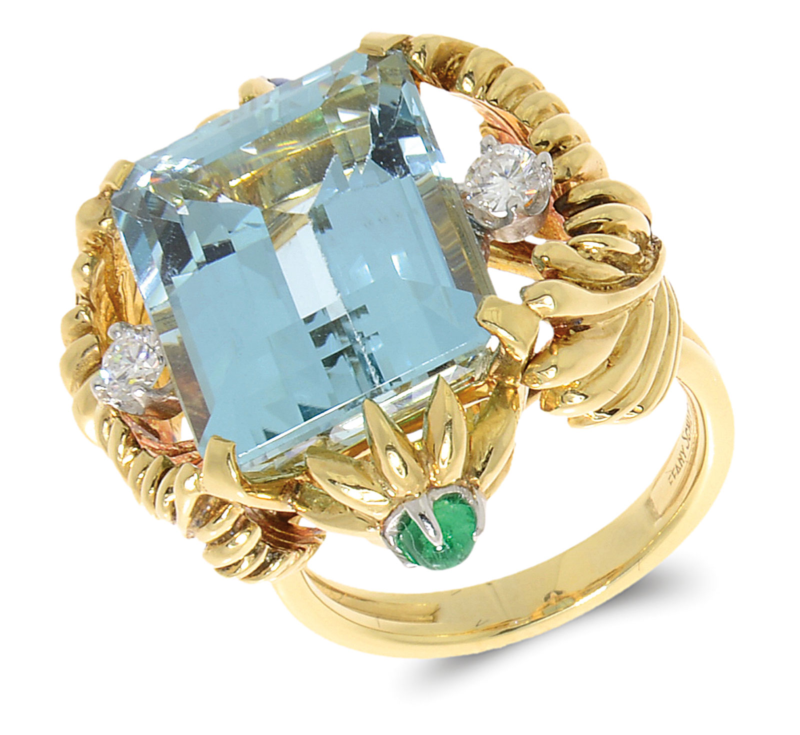 Tiffany and Company Schlumberger 14ct Aquamarine Ring