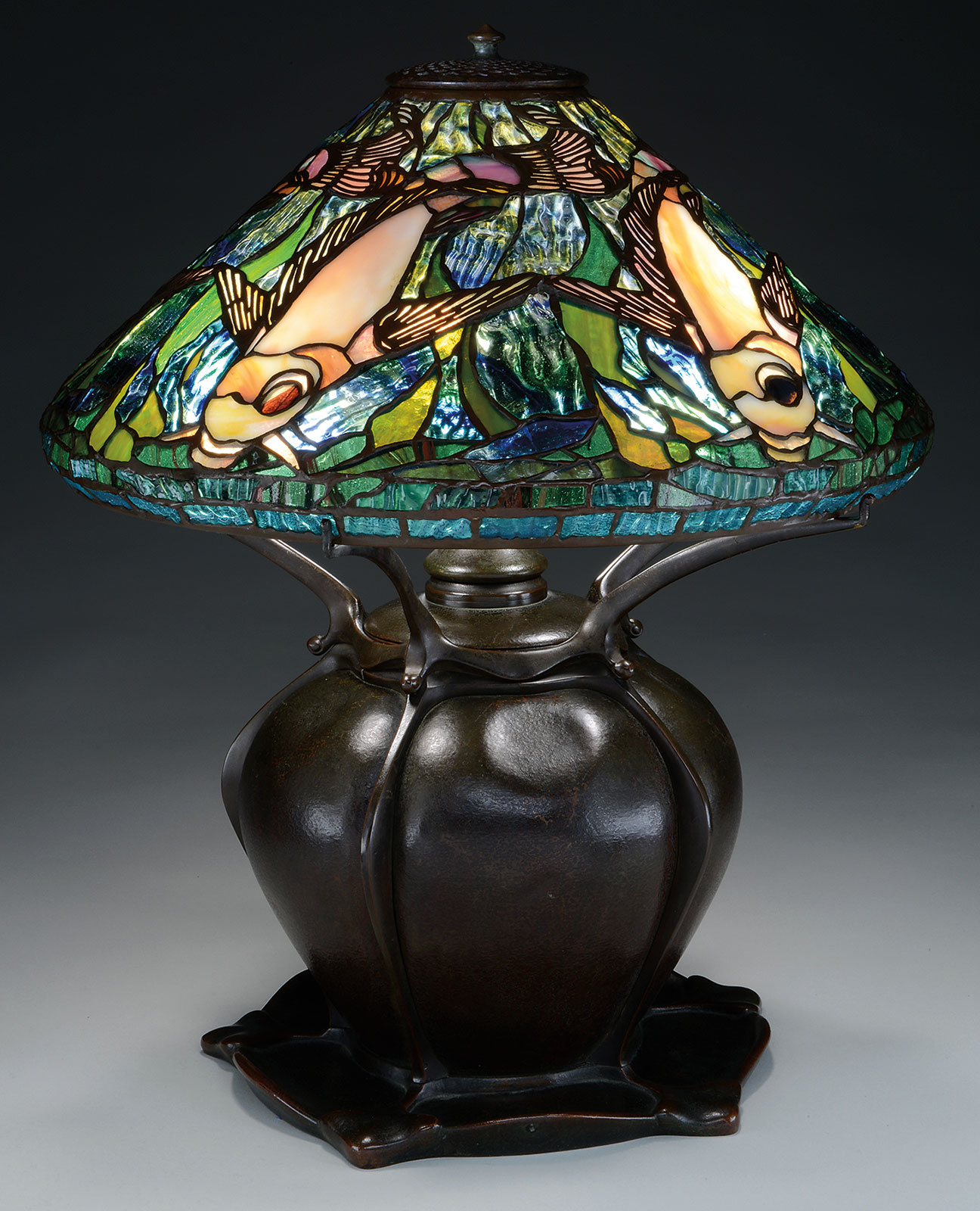 Tiffany Koi Fish Lamp