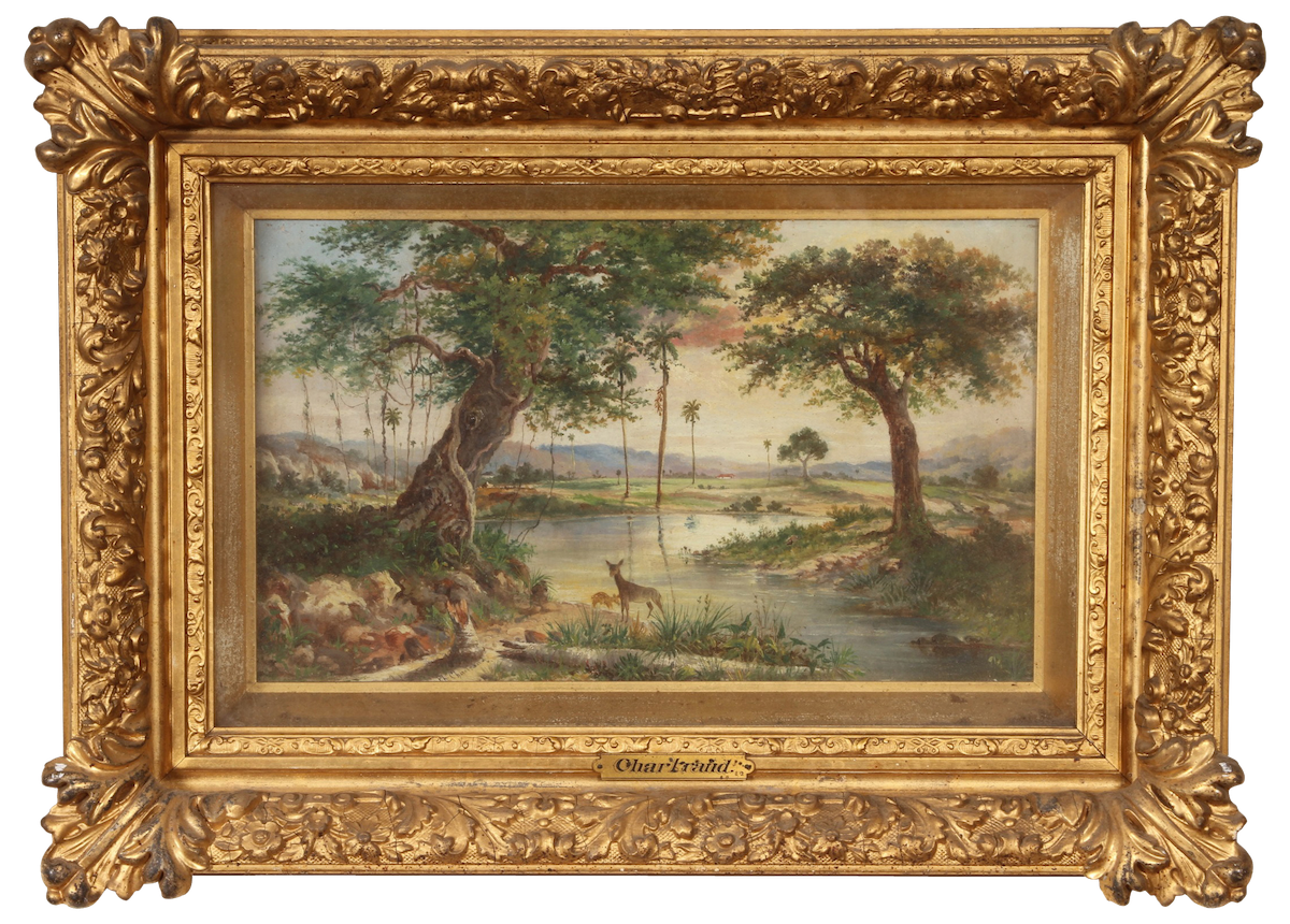 One of three Esteban Chartrand (Cuban / American, 1840 - 1884) never-before-offered paintings