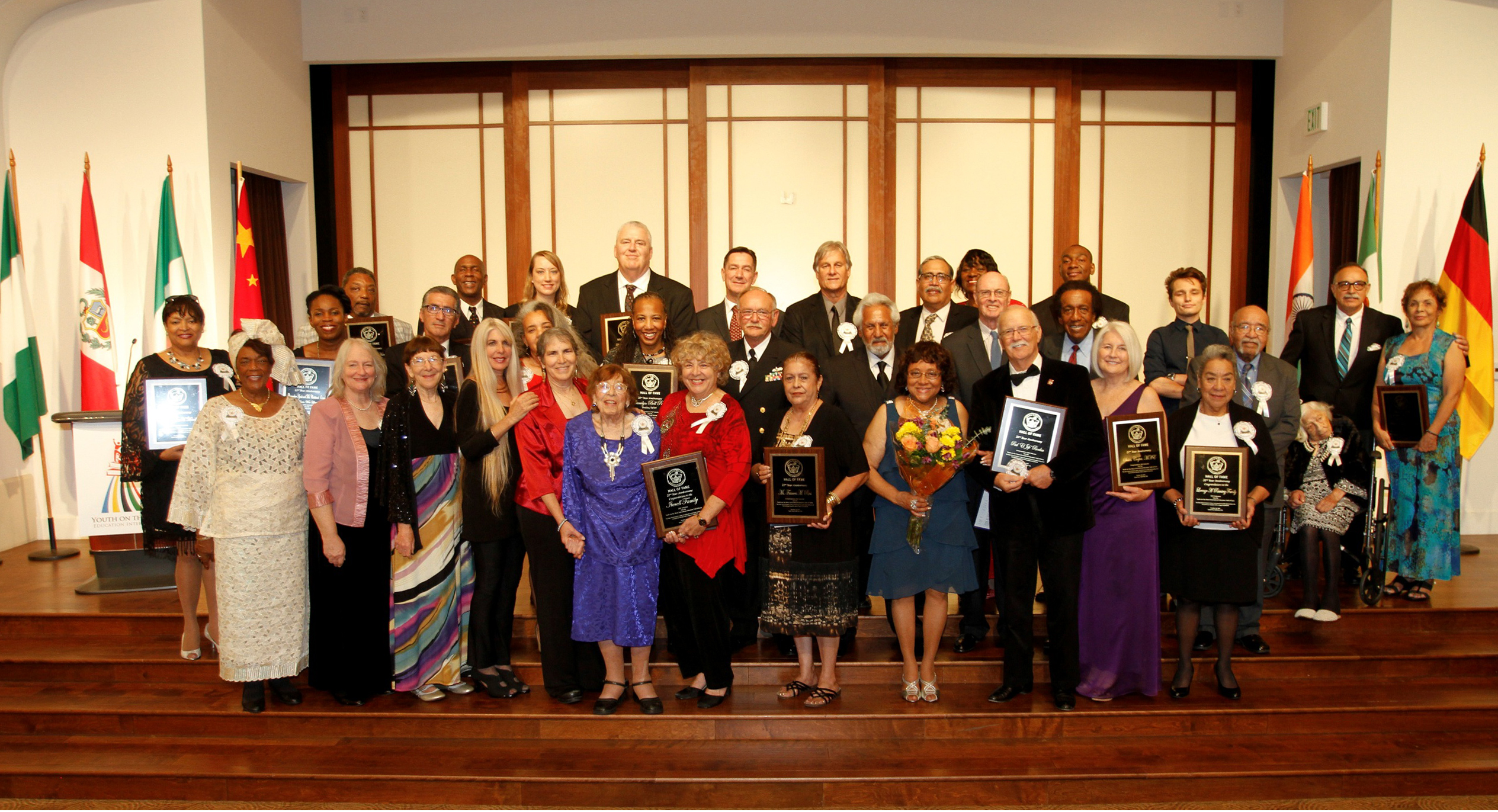 The International Educators' Hall of Fame inducted 28 educators from 6 different nations honoring those who have made significant humanitarian contributions in the field of education.
