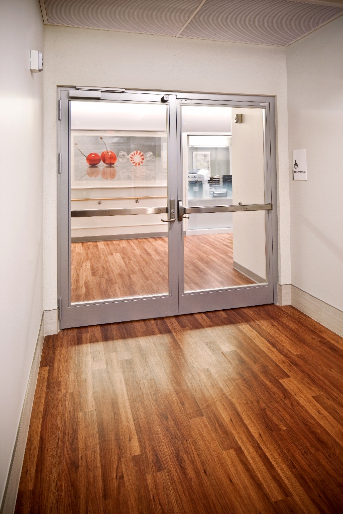 Seidman Cancer Center showing Fireframes® Designer steel doors and frames with FireLite Plus® glass ceramic