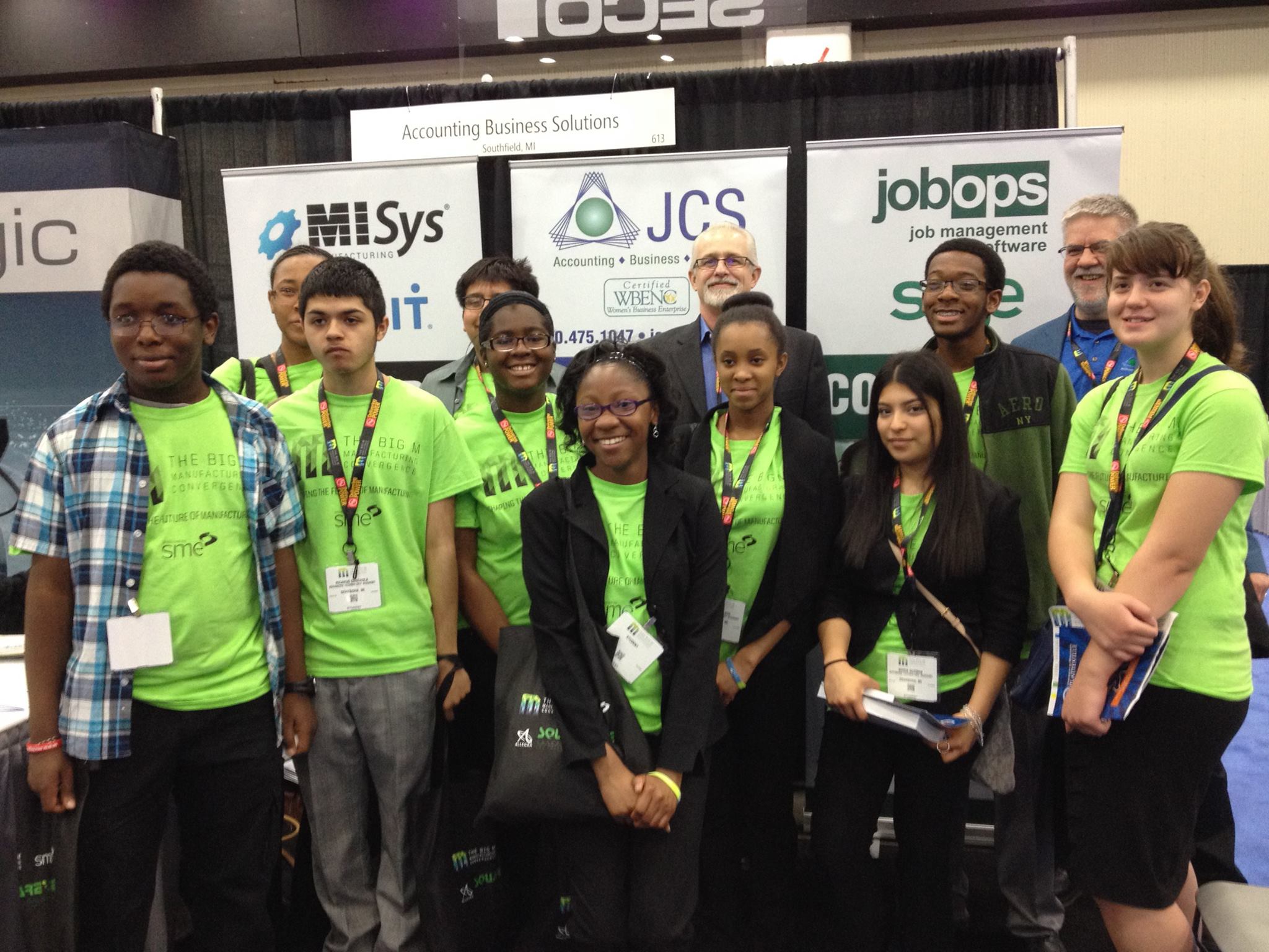 Local students attend trade show for a manufacturing software demonstation