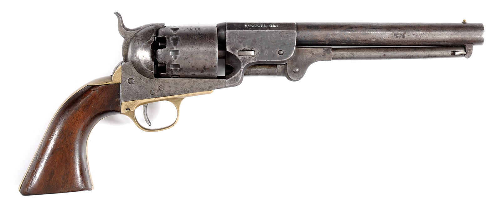 Rare and Fine “C H Rigdon, Augusta, GA CSA” Marked Confederate Revolver, part of the renowned MacConkey Collection; estimated at $40,000-60,000, sold for $63,250.