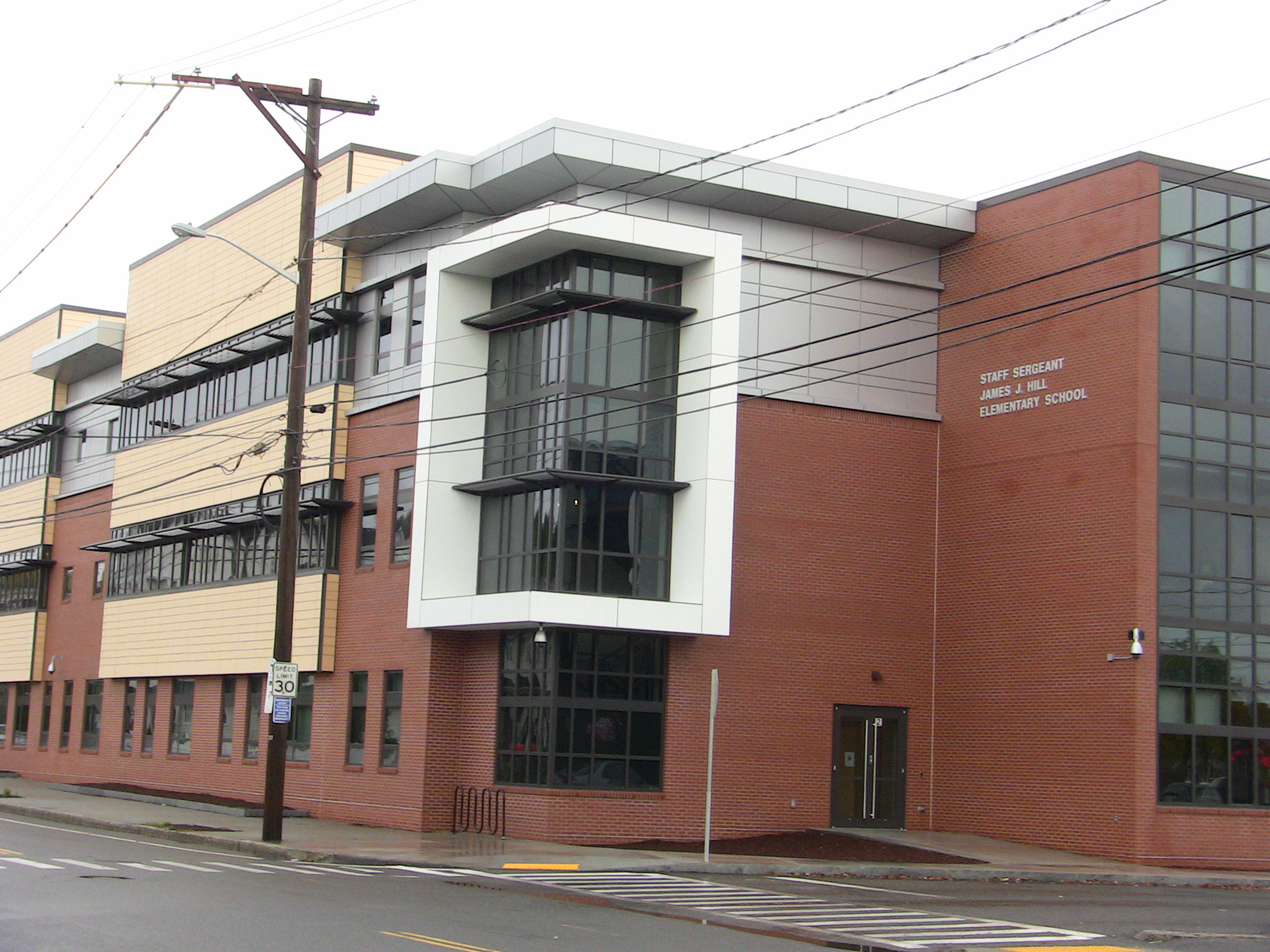 The new Hill Elementary School in Revere, constructed on-time and on-budtget by CTA Construction.