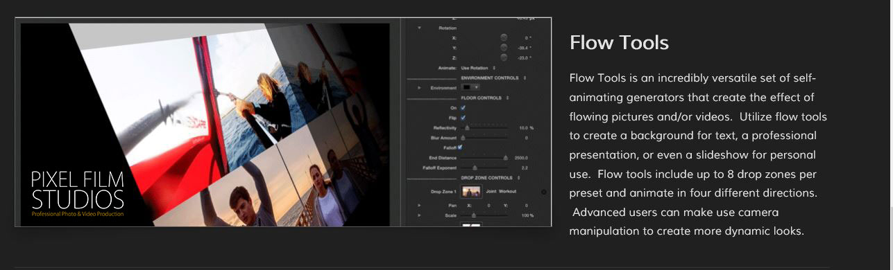 Final Cut Pro X FCPX Toolbox Volume 4 Plugin from Pixel Film Studios.