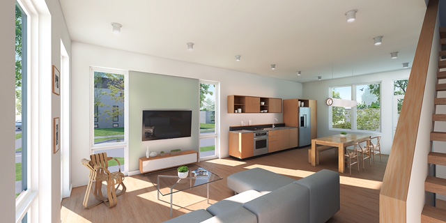 Interior rendering for Basecamp SFH