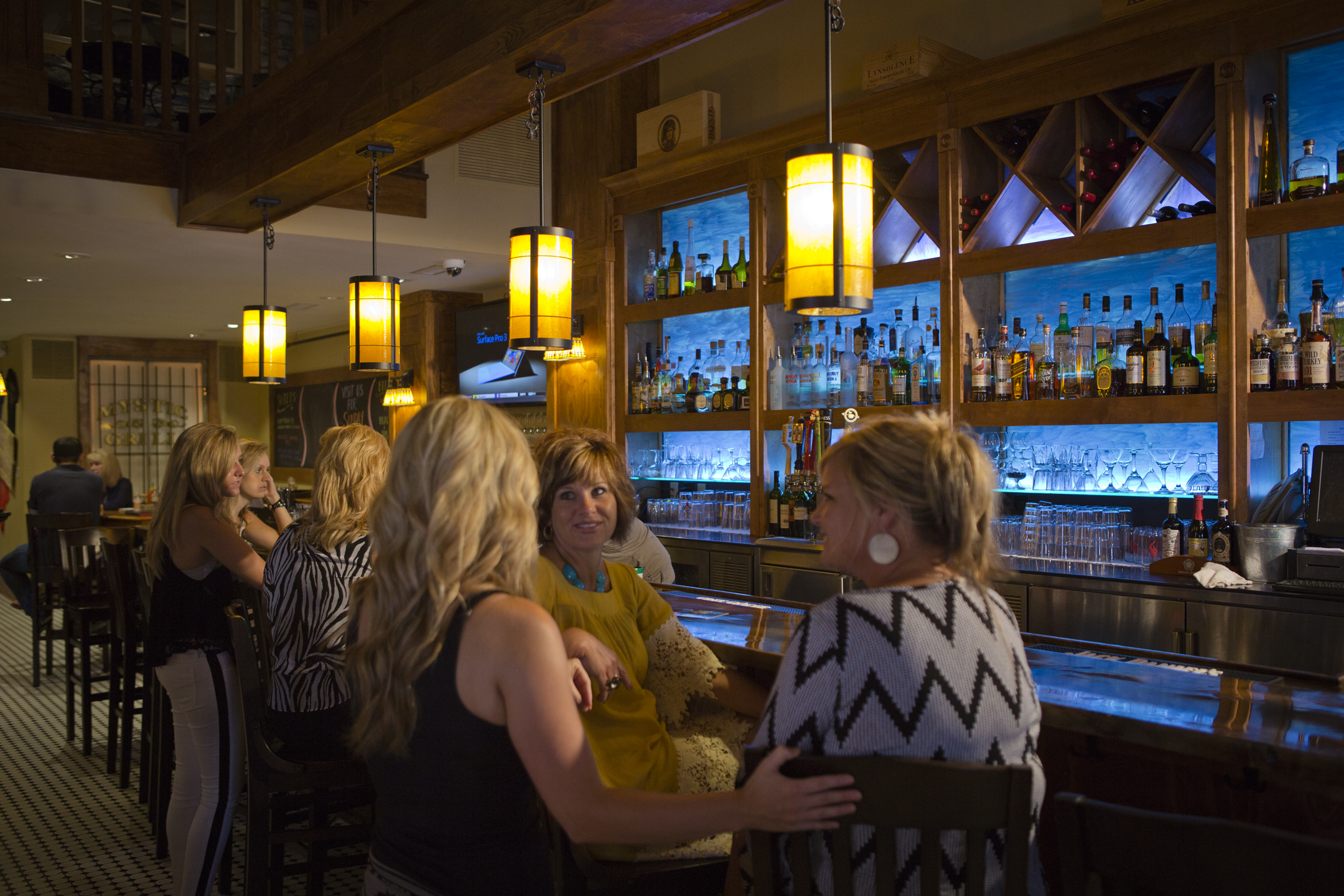 Bar Interior of Mystic Grill Restaurant, Historic Downtown Covington GA