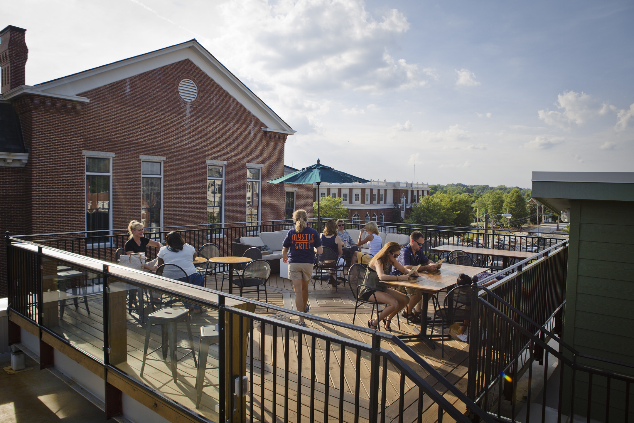 Rooftop Bar at Mystic Grill Restaurant in Historic Downtown Covington, GA
