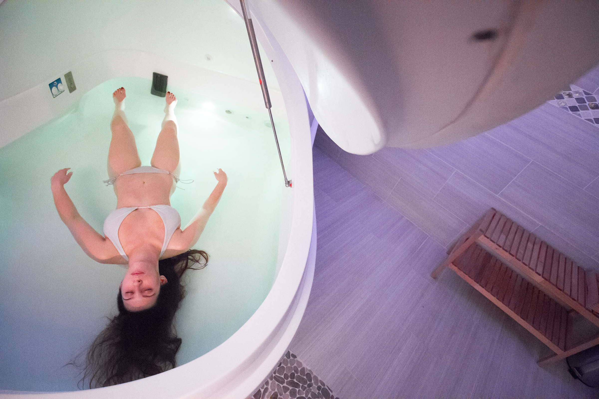 Luxury Float Pod with Colored Lights and Your Music