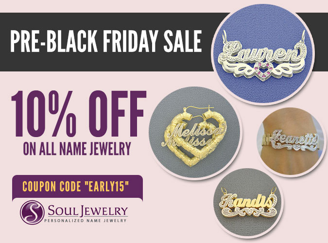 Gold Name Jewelry - Black Friday