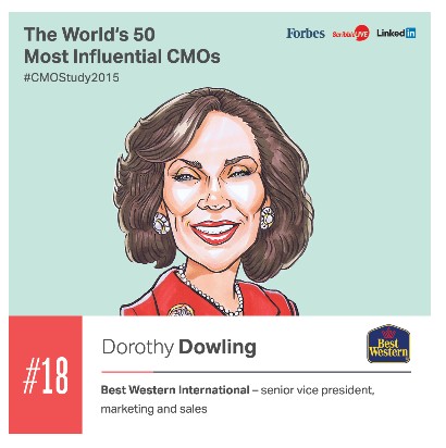 Best Western's Dorothy Dowling Named One of the Top 50 Most Influential CMOs