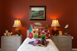 Kensington Place abounds in colors like deep reds, blues, golds, and textural elements