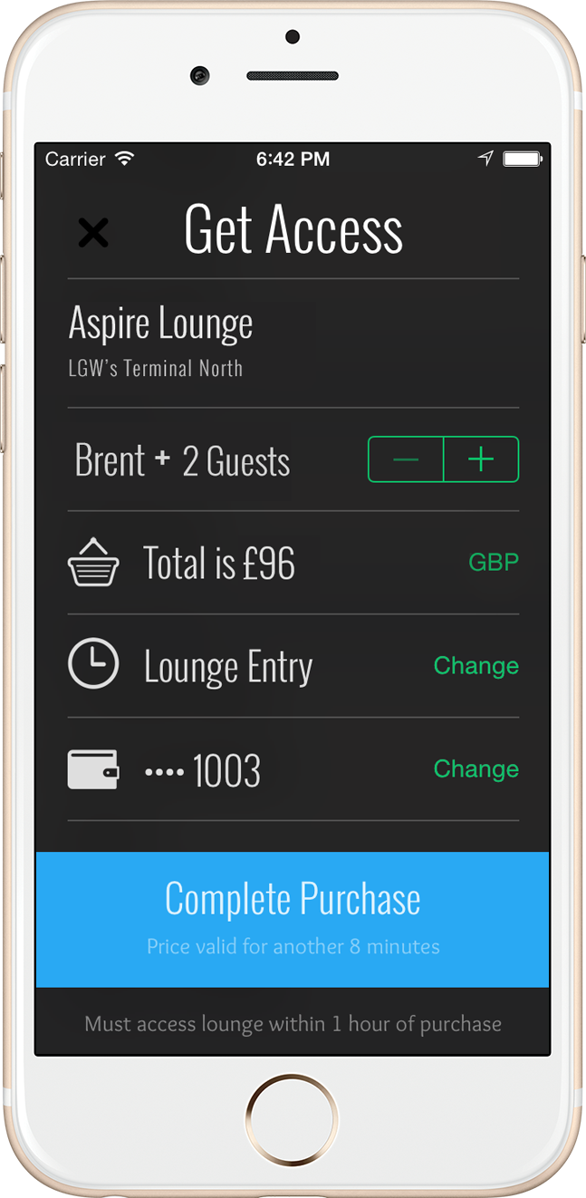 LoungeBuddy Instant-Booking Checkout