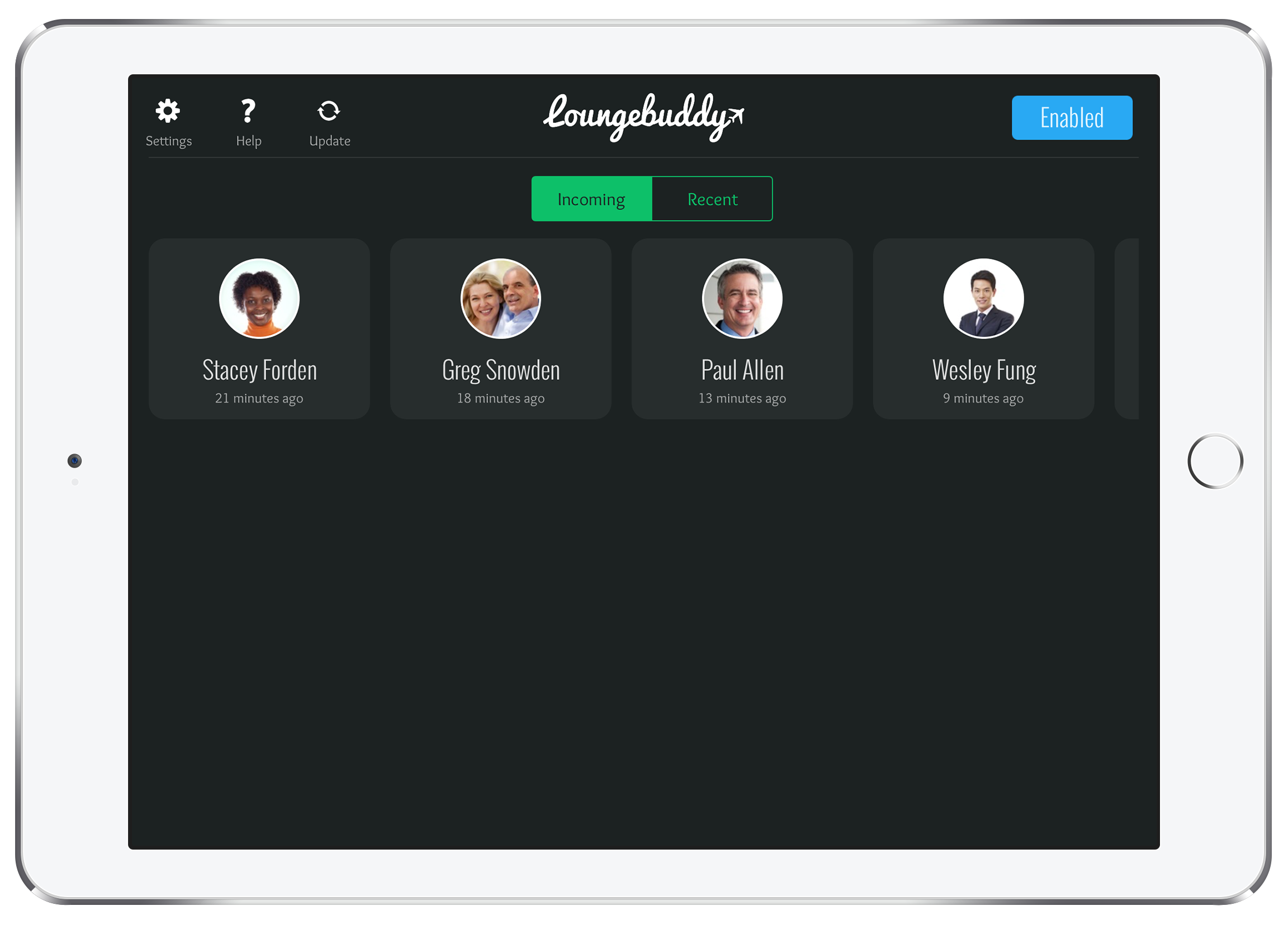 LoungeBuddy's iPad Lounge Management System
