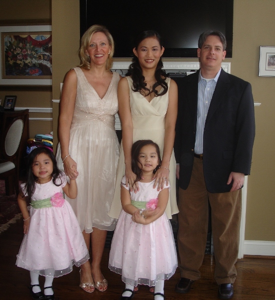 The Ghelerter family welcomed a Chinese Au Pair to care for their adopted twins from China.