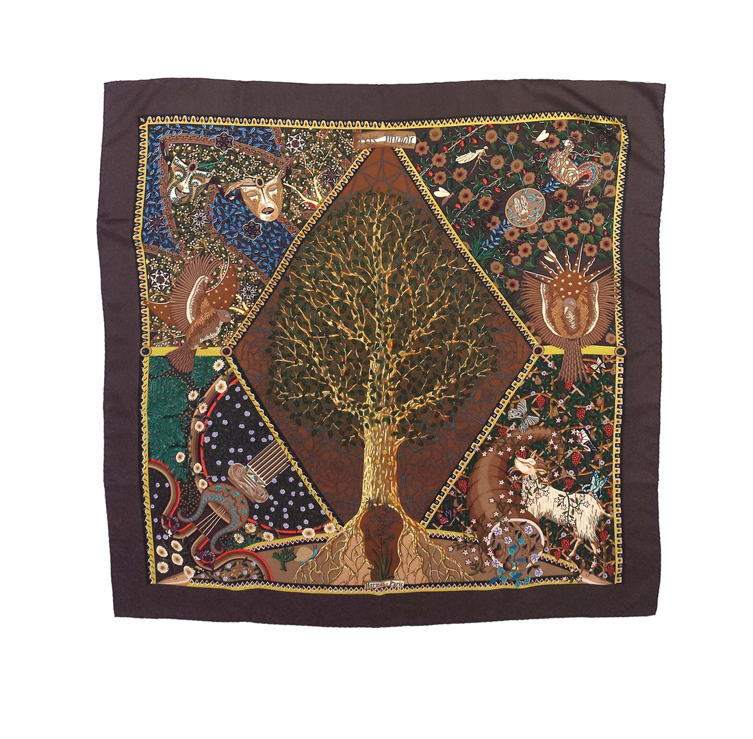 Hermes Axis Mundi Silk Scarf $244.99