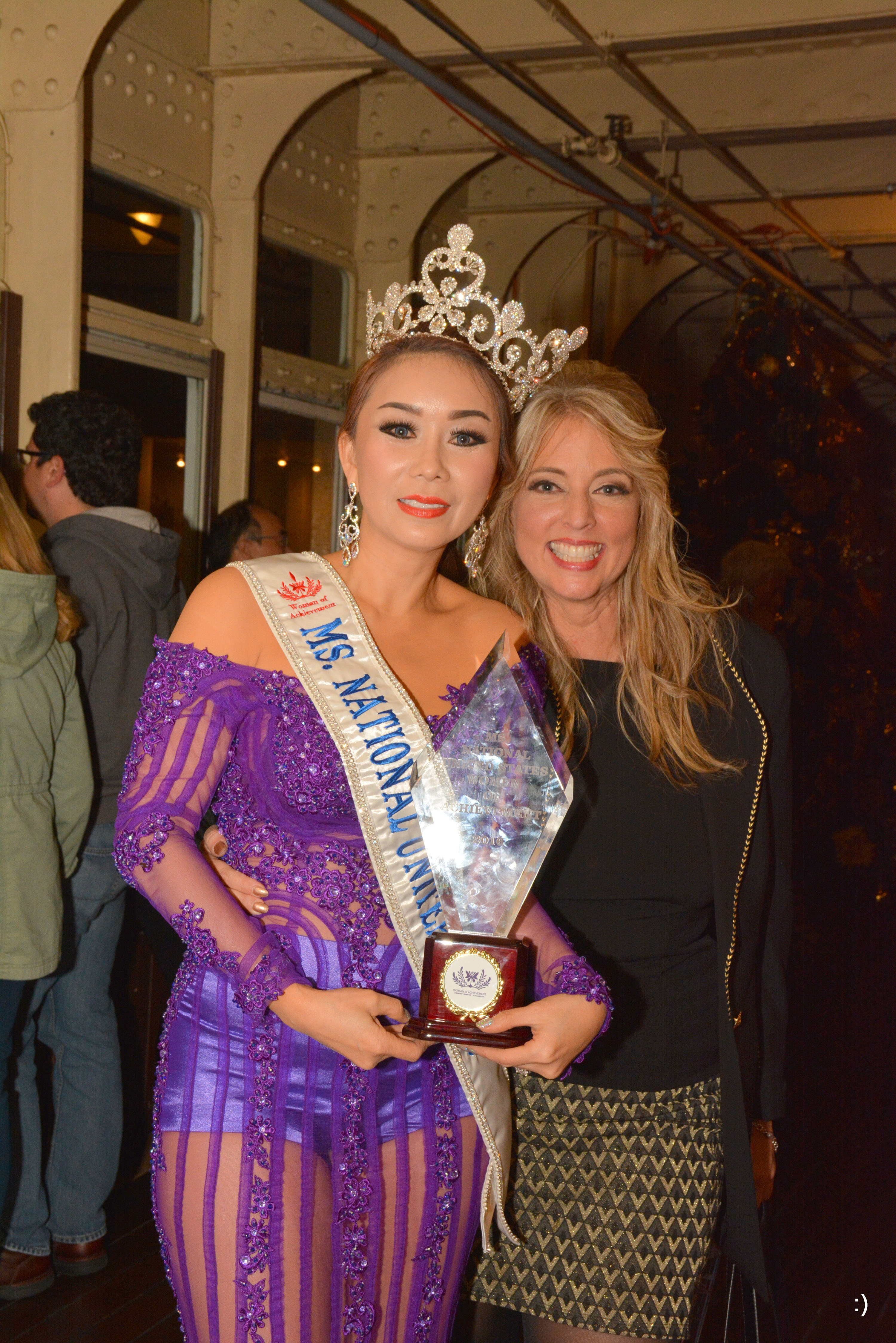 Sam Nguyen-Di Ai Hong Sam, Ms. National United States Woman of Achievement 2016 and Marlena Martin, Founder of the Annual National United States Woman of Achievement Pageant