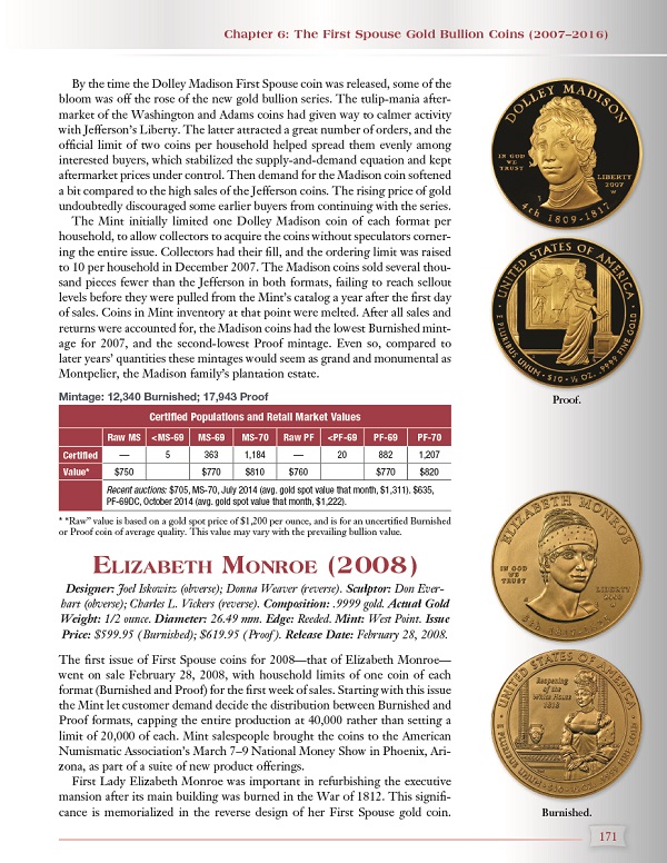 The First Spouse gold coin program includes some incredibly low-mintage rarities.