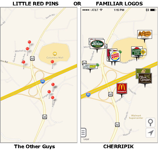 Their mapping apps vs. ours