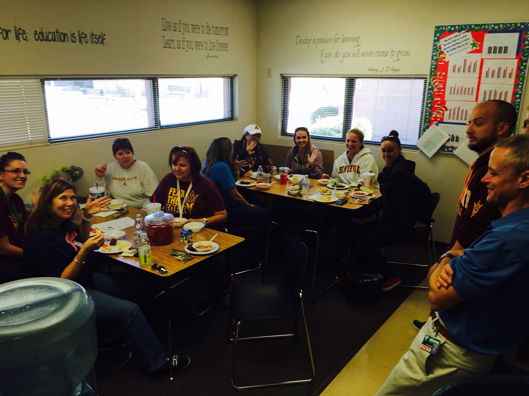 The cramped Santan Elementary School faculty lounge which will receive a $7,500 makeover