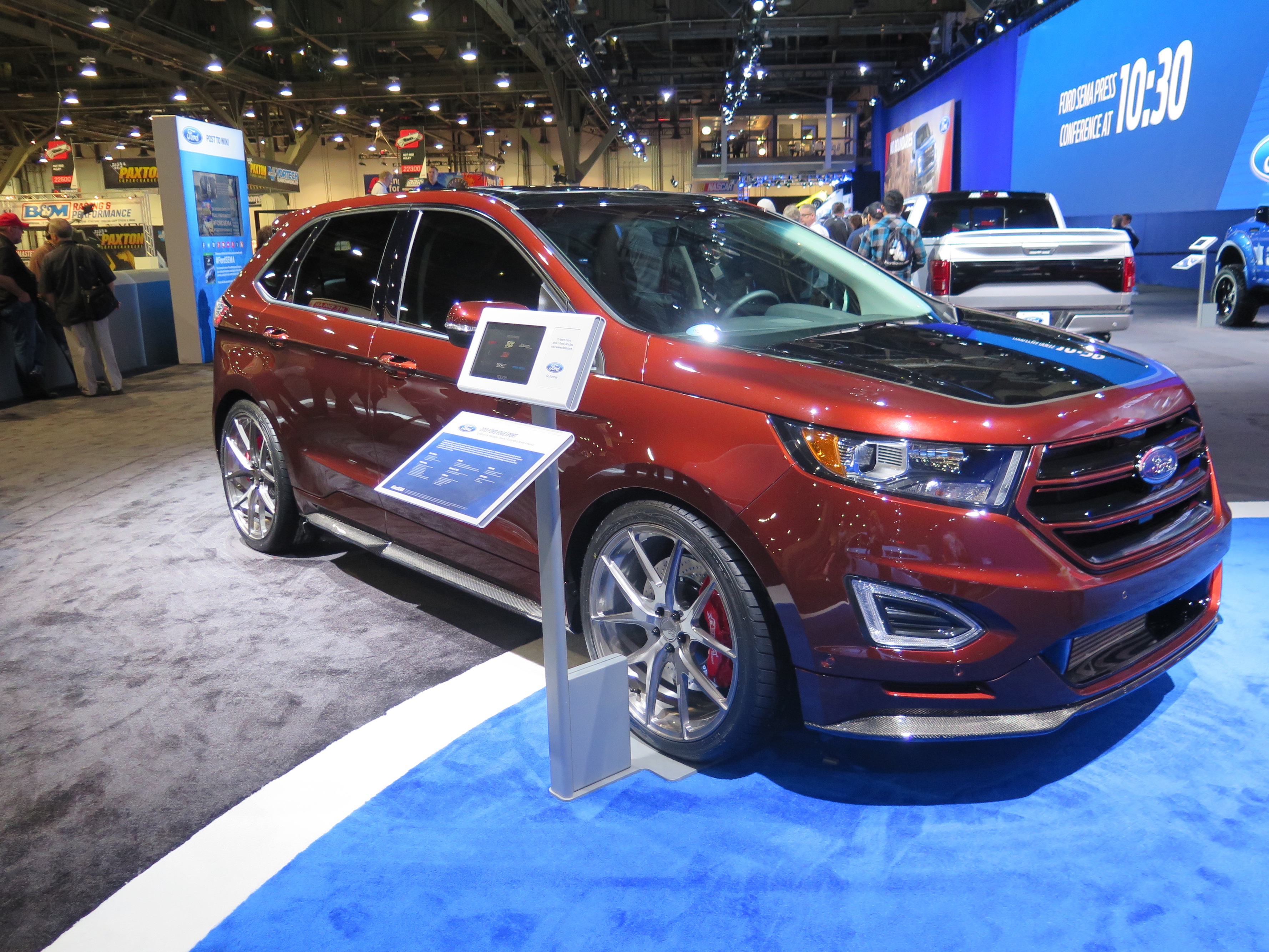 Both a  Webasto Hollandia 740 Inbuilt Sunroof and a Webasto Thermo Top Evo engine pre-heater were installed in the Ford Edge Sport, nicknamed, “Ignition.”