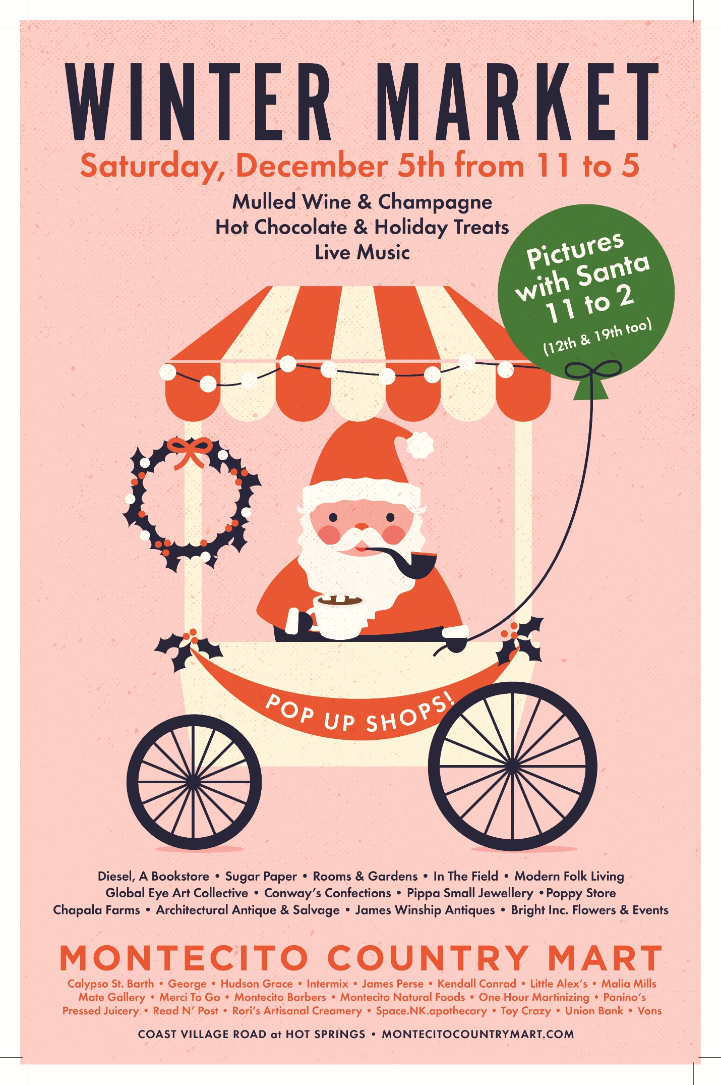 The Winter Market at Montecito Country Mart welcomes all on December 5