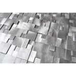 3D Raised Cobblestone Pattern Aluminum Mosaic Tile