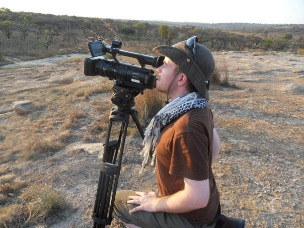 David Rawlings in South Africa for a Wild Life Film Making Course.