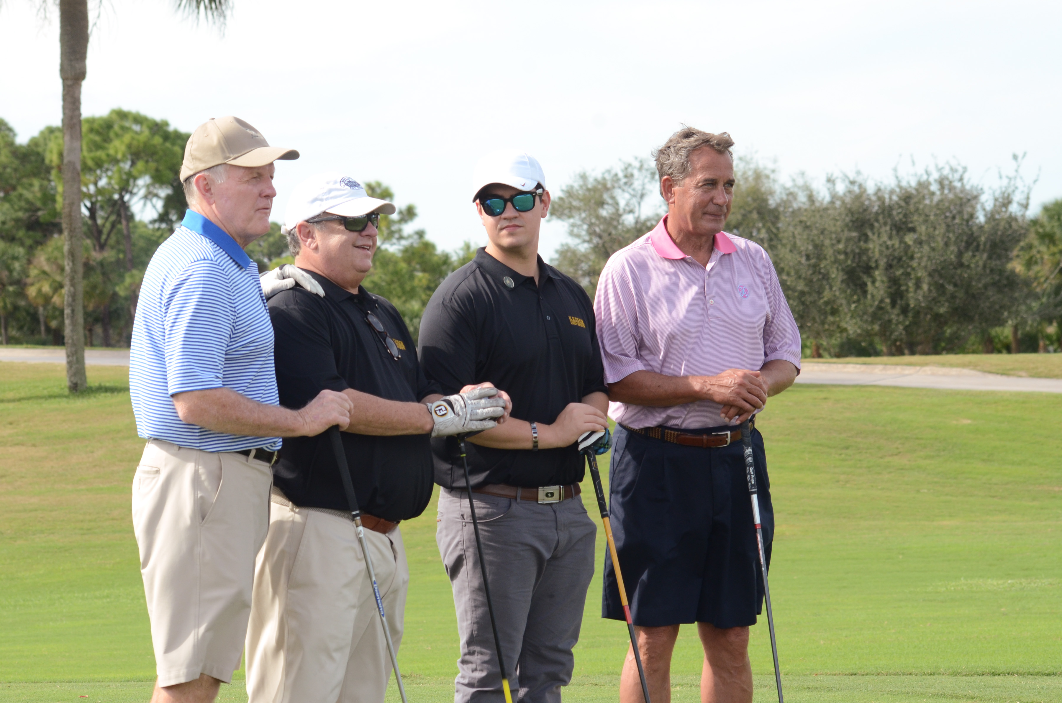 Keiser University Golf Classic Attendees (L-R): Bob Griese, Dr. Keiser, Robert Keiser, and Fmr Speaker John Boehner
