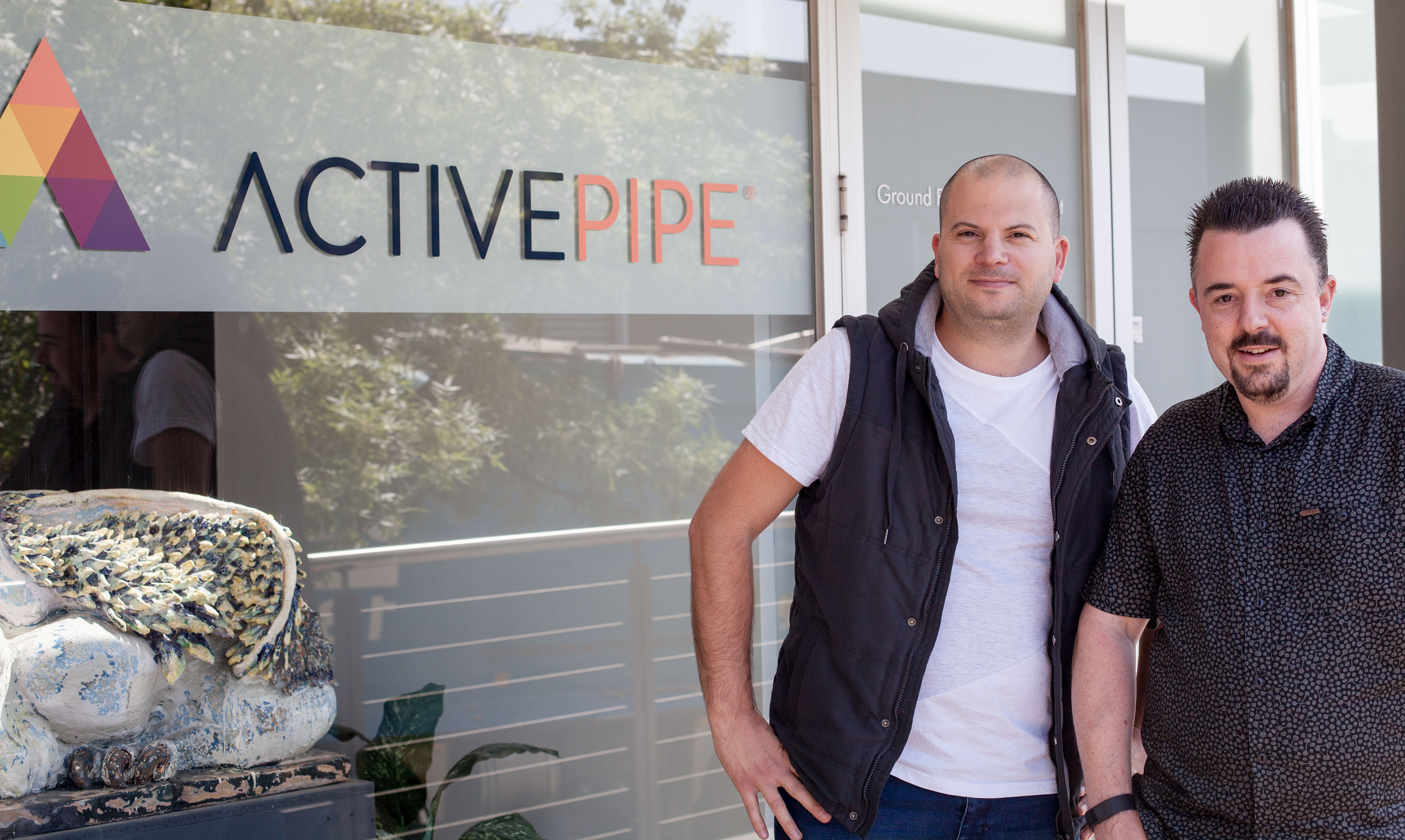 Left ActivePipe founder and CEO Ashley Farrugia, Right ActivePipe CTO John McClumpha