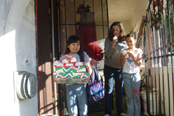 Christmas volunteers sent gifts to this little girl through the USPS Operation Santa program.