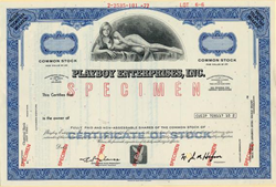 Playboy Stock Certificate