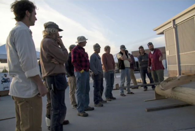 The Timber Framers Guild prepares to raise another community project - more than seventy-five heavy timber structures have been raised since 1985.