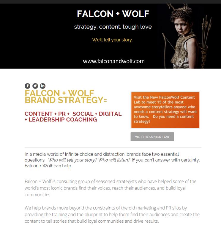 Falcon + Wolf Content + Strategy