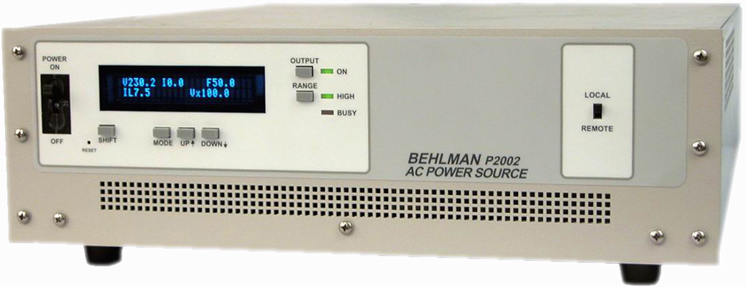 Behlman P2002: AC power from 120 VAC input.  Output up to 2000 VA.