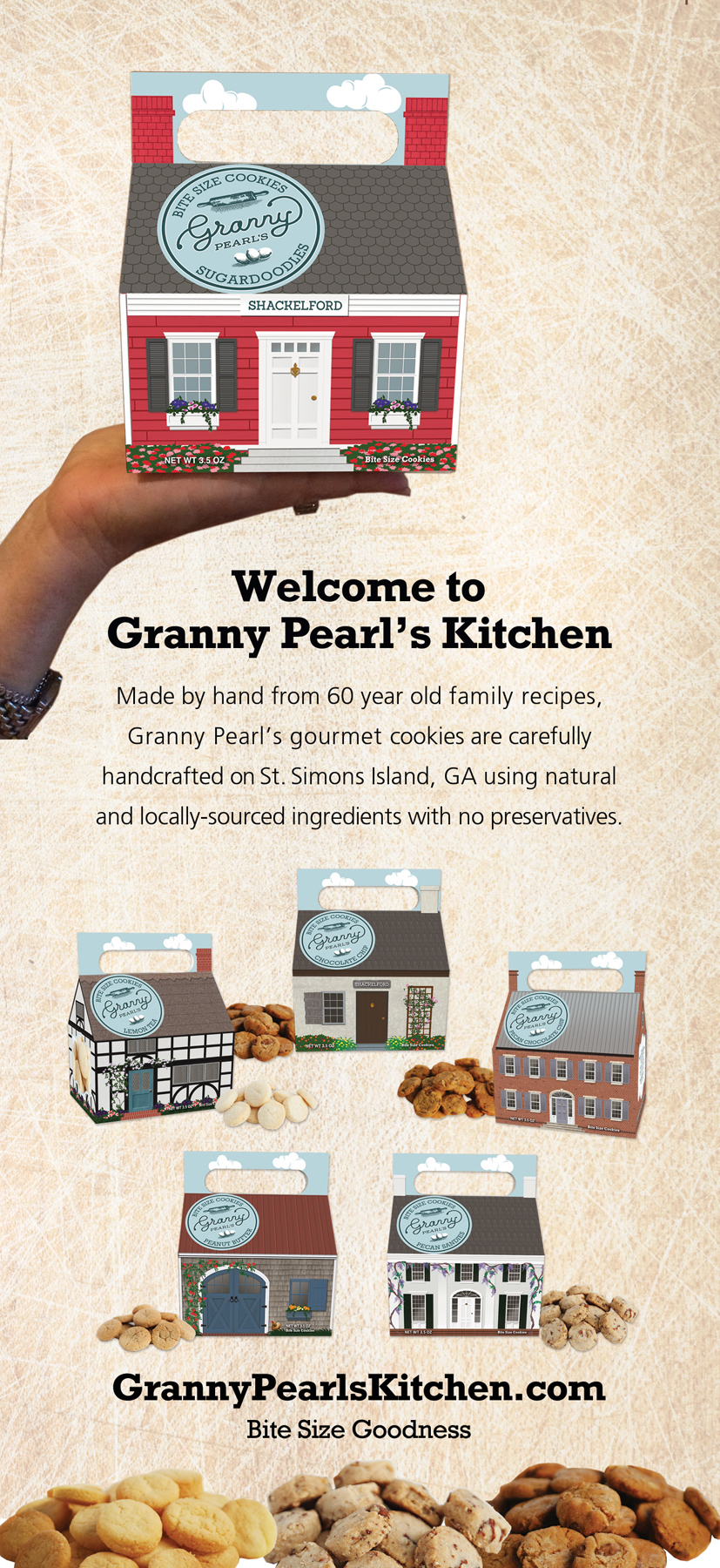 Granny Pearl's Kitchen new line of bite size cookies, available in six flavors