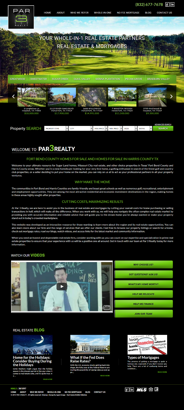 PAR 3 REALTY Website