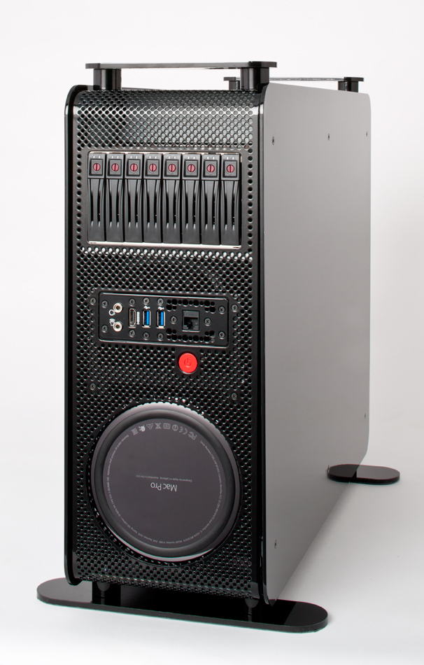 Quad slot tower/rackmount for Mac Pro and 8-bay RAID storage system (Black)