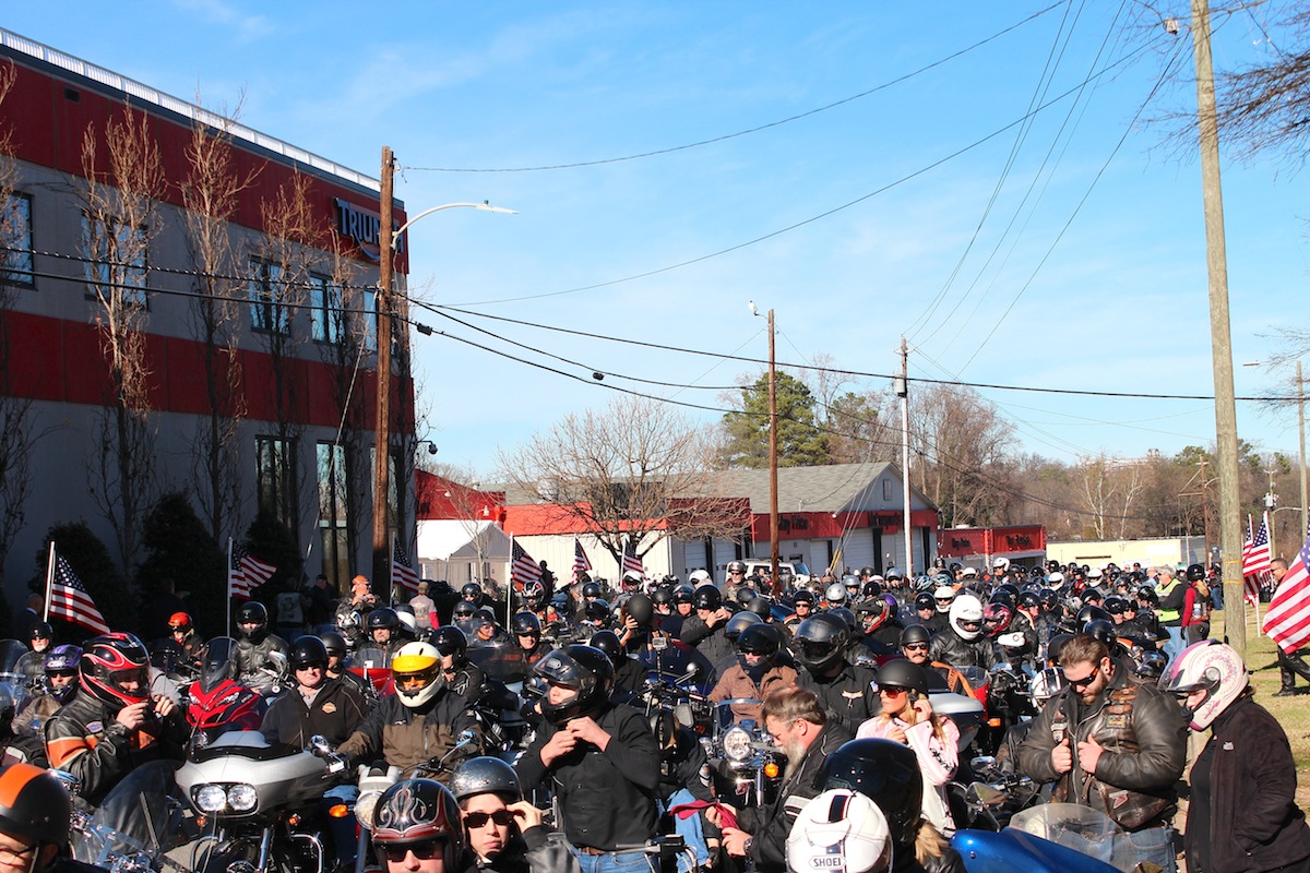 On December 20, 2015 in Raleigh, N.C., bikers rode to celebrate the life of hall-of-fame drag racer Ray Price.