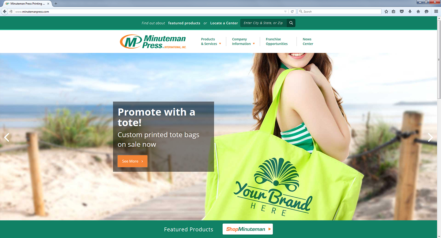 Serving the business community for over 40 years, Minuteman Press’ customer service driven business model provides digital print, design and promotional products and services to businesses.