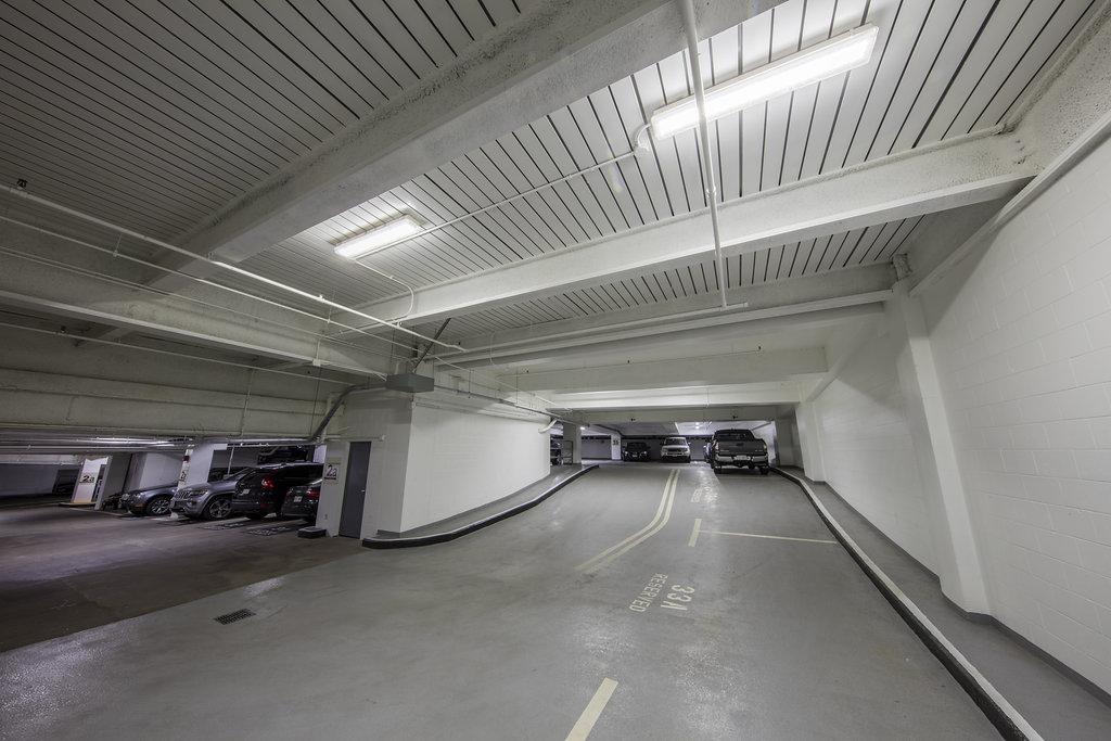 ThinkLite LED makes the One Post Office Square garage brighter and safer.