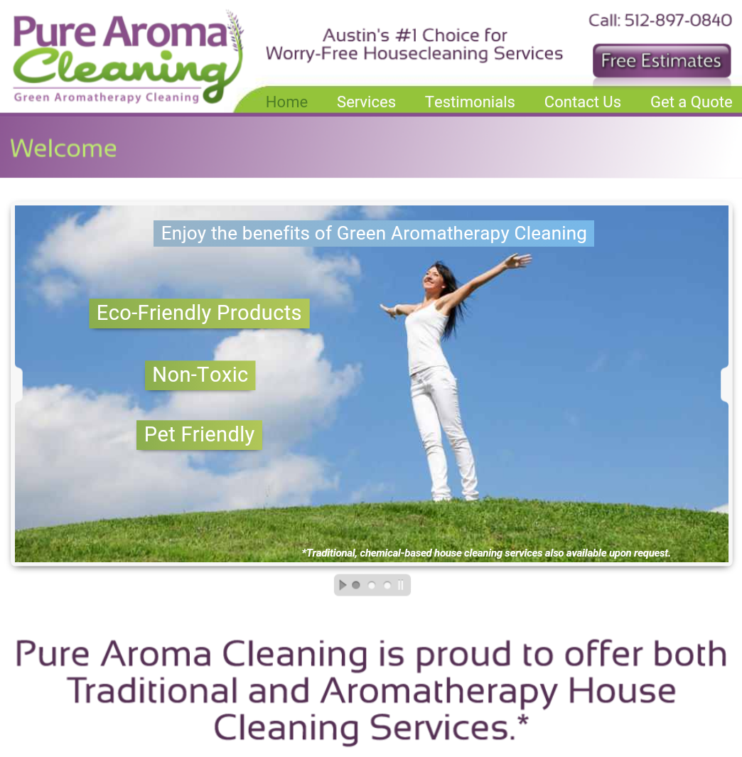 Pure Aroma Cleaning's Website: www.purearomacleaning.net
