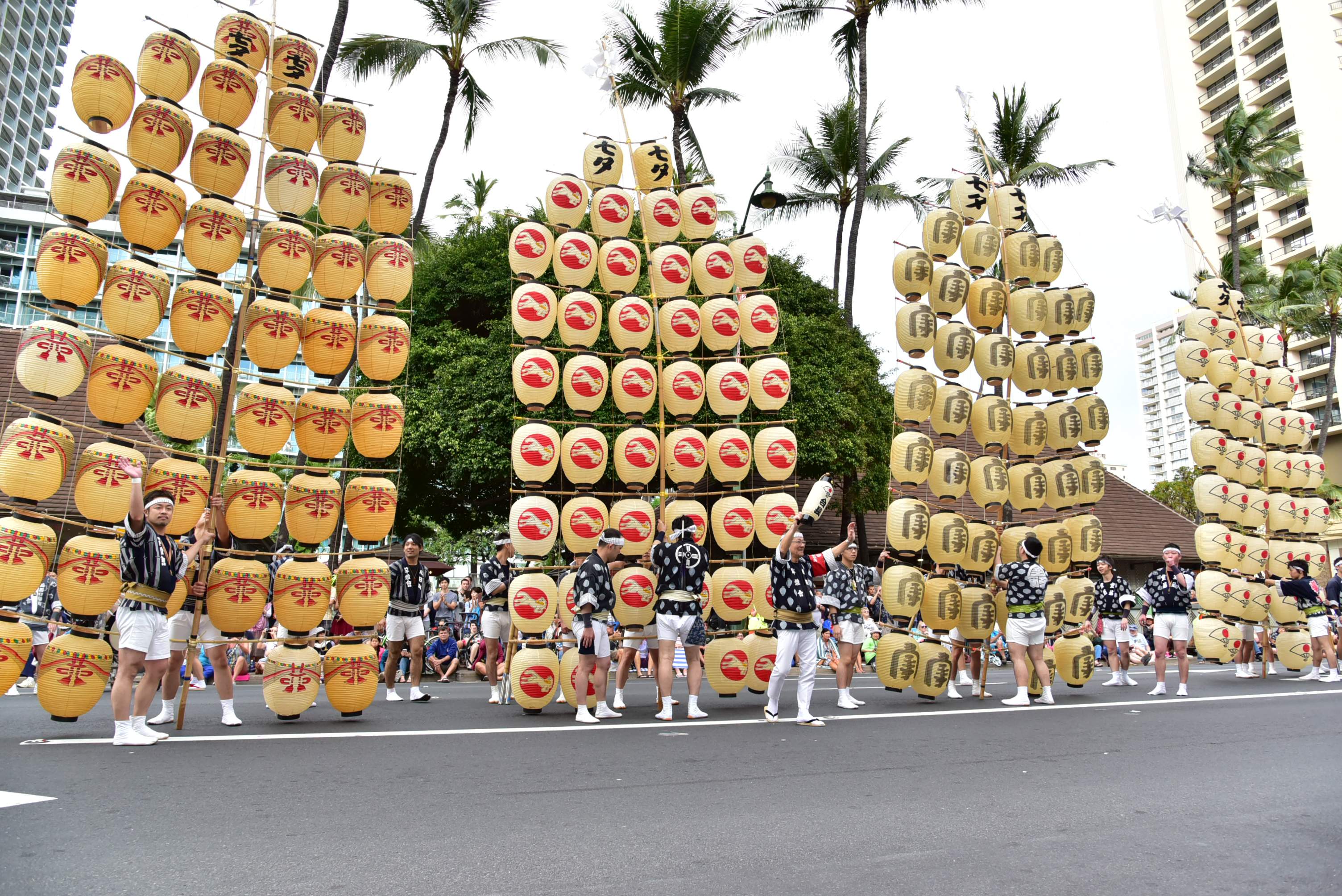Akita Kanto Lantern Festival during Grand Parade