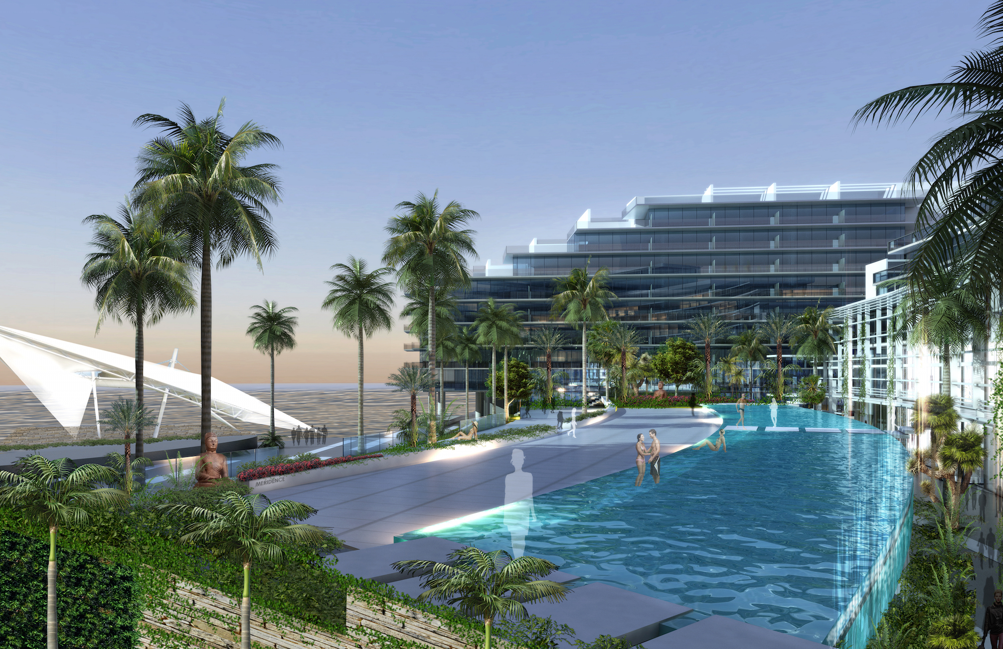 The Pointe's ocean-front hotel includes 200 guest rooms, music and entertainment venue.