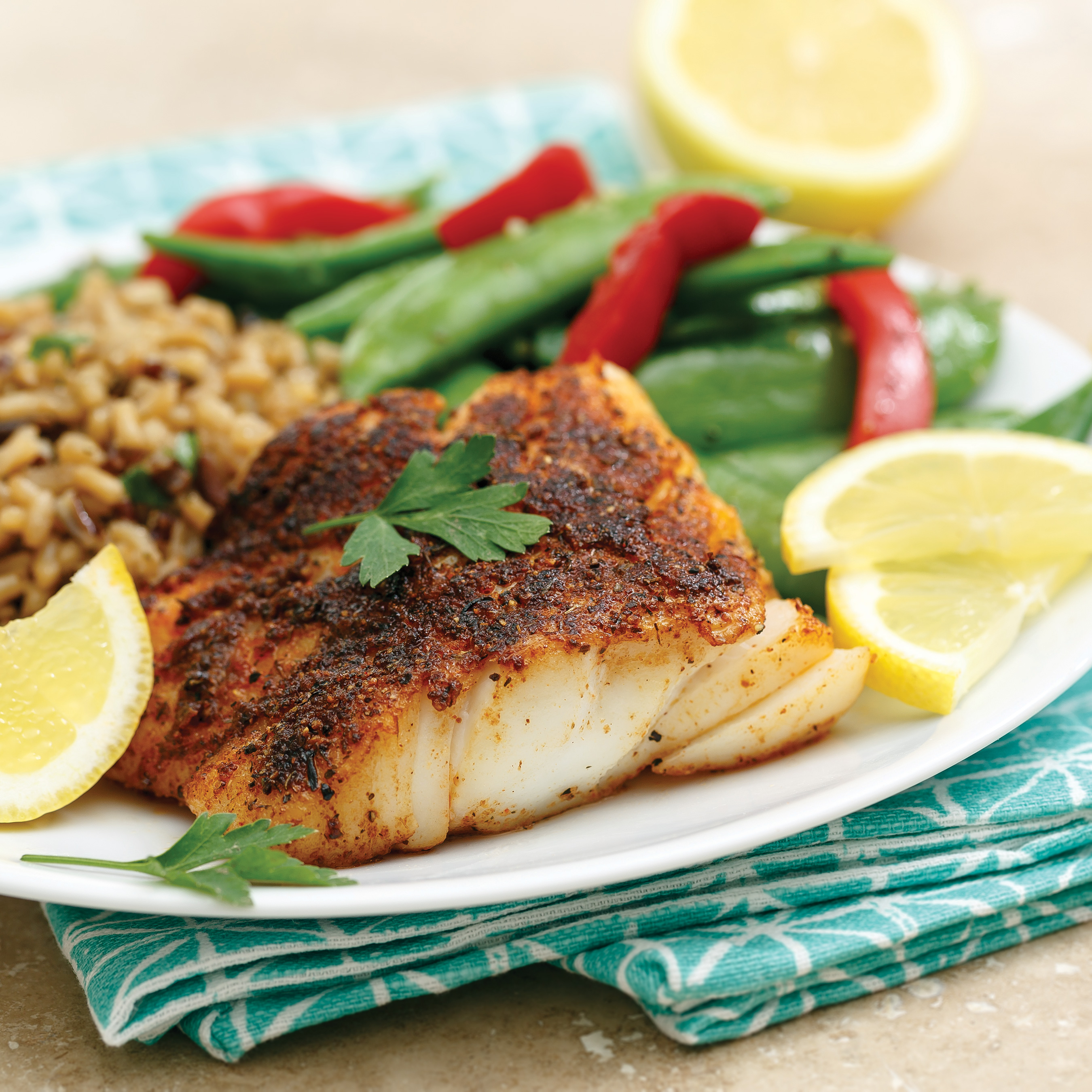 Blackened cod infuses big flavor without the guilt of butter and mayonnaise-based sauces.