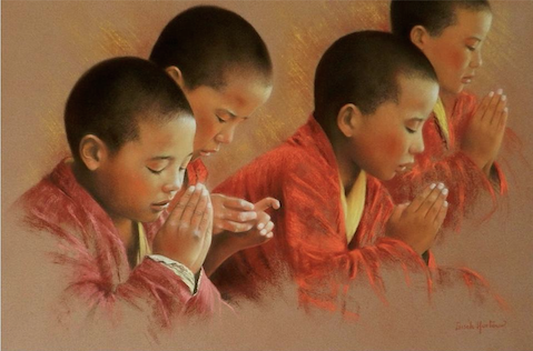 Spirituality Circle: Museum of Spiritual Art "Young Monks Praying"