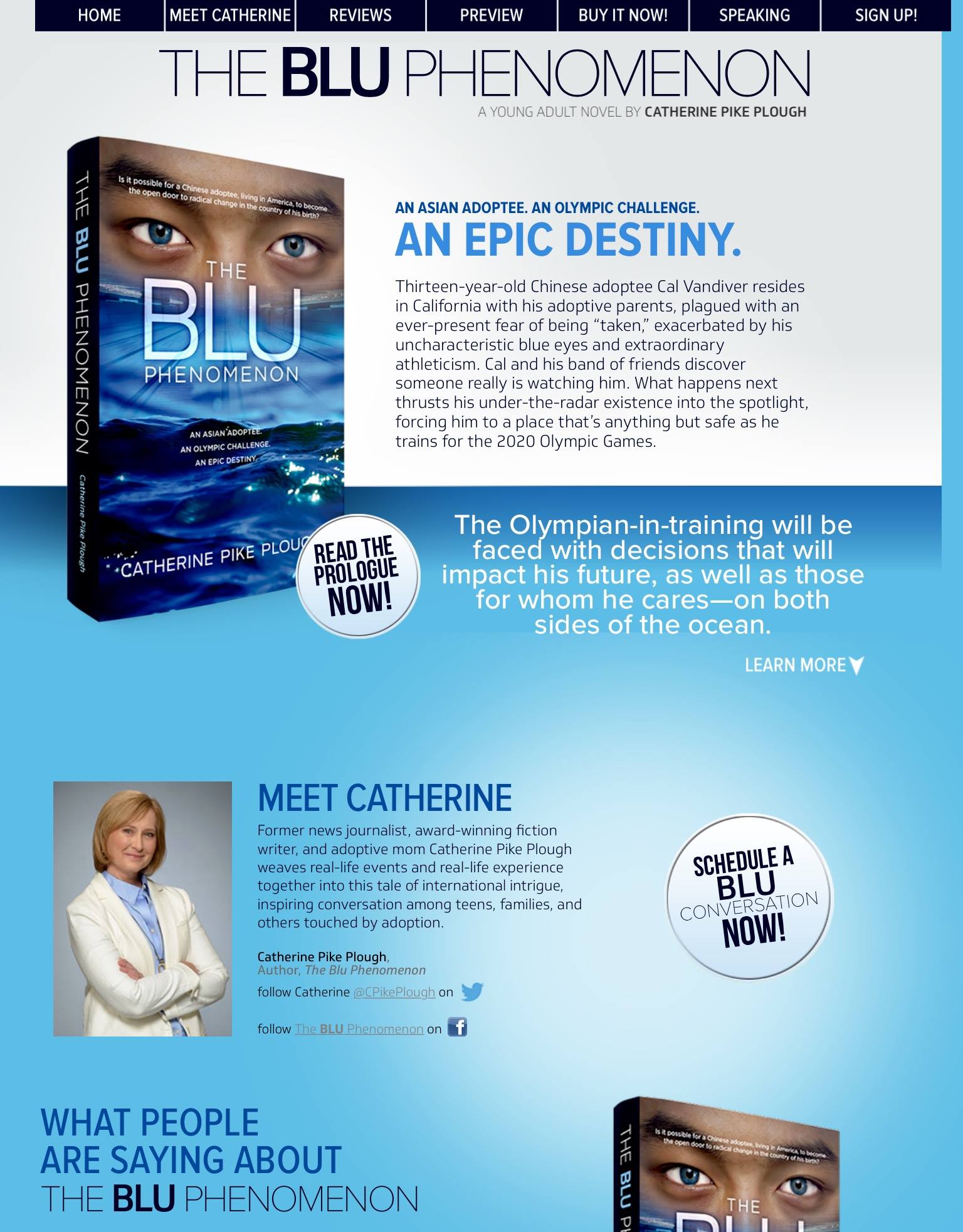 The Blu Phenomenom is a new young adult fiction novel just released by Catherine Pike Plough
