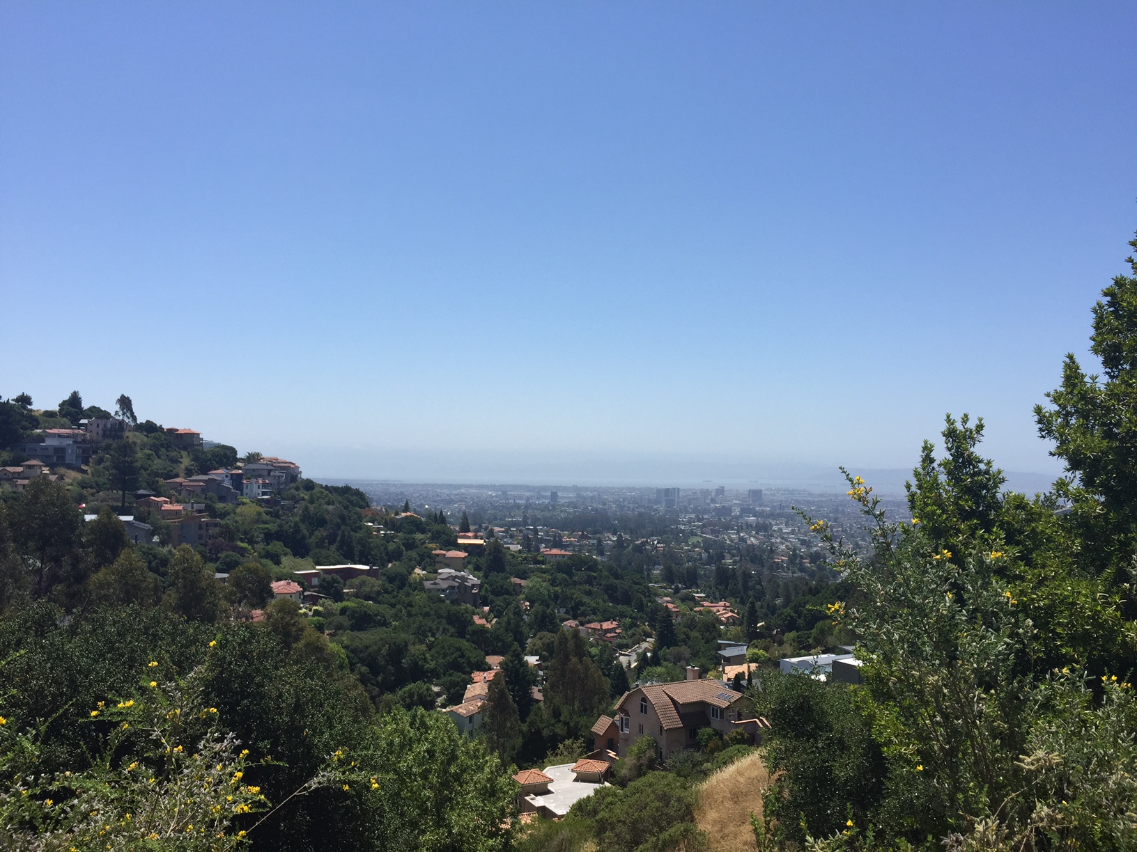 The view from the 2016 Sunset Idea House in the Berkeley Hills neighborhood of Berkeley, CA.