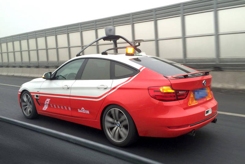 Baidu's modified BMW 3 Series fully autonomous car