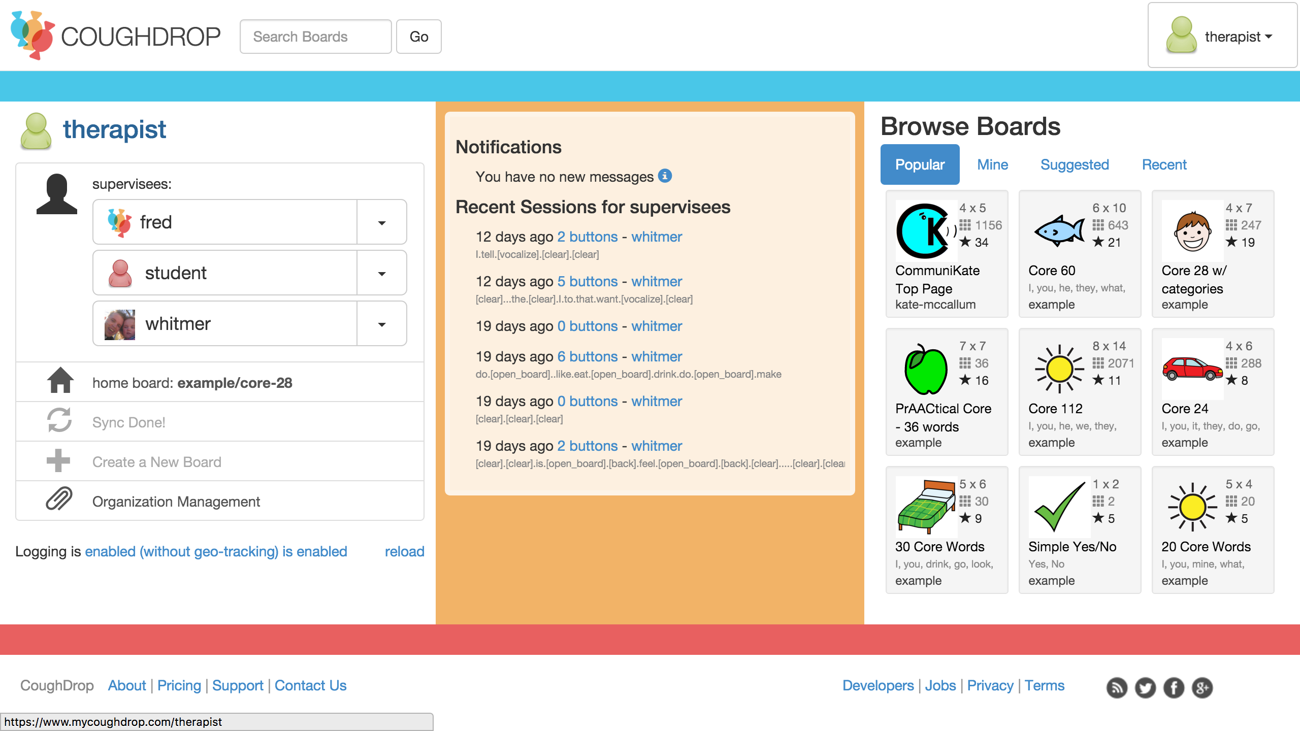 Additional tools are available for the support team around a communicator